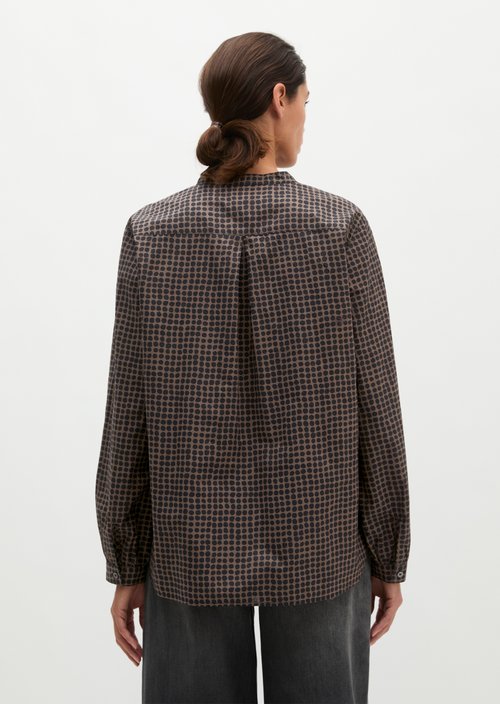Relaxed tunic-style blouse — Medium Brown