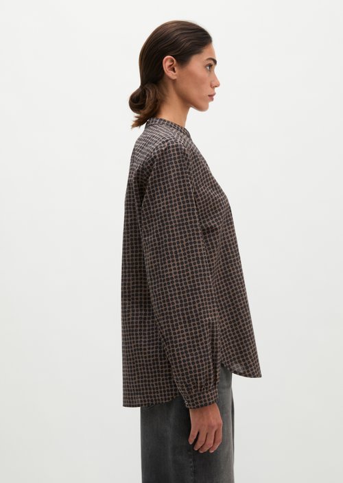 Relaxed tunic-style blouse — Medium Brown