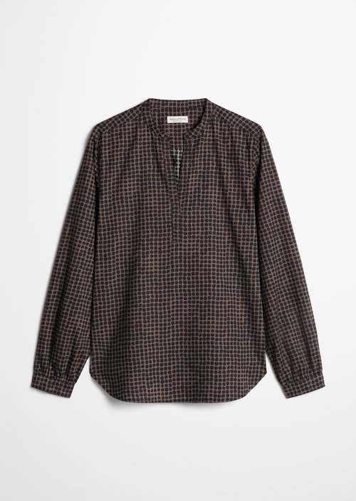 Relaxed tunic-style blouse — Medium Brown