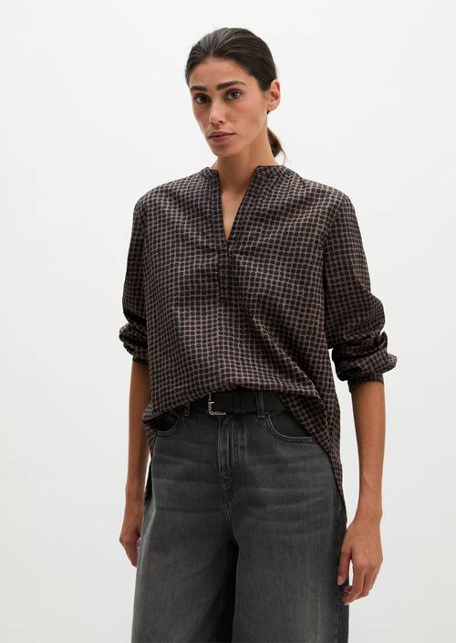 Blouse de style tunique relaxed Medium Brown en vue de face