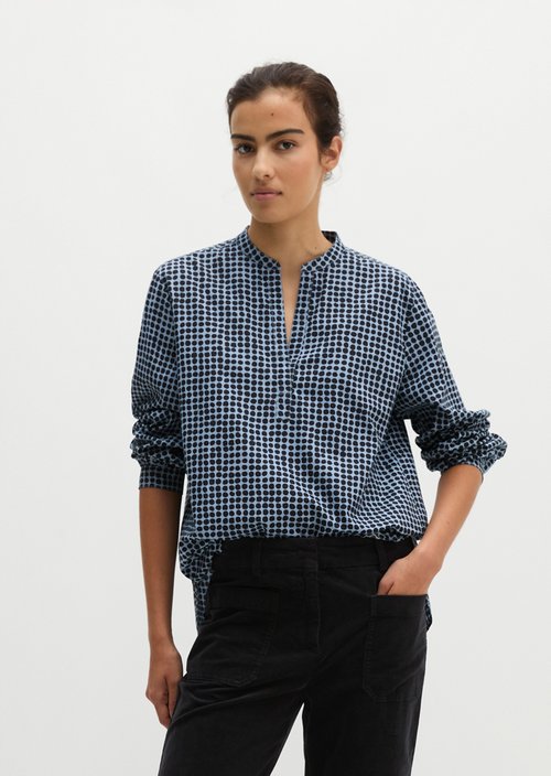 Relaxed tunic-style blouse — Medium Blue