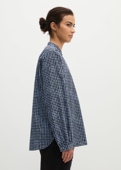 Relaxed tunic-style blouse — Medium Blue