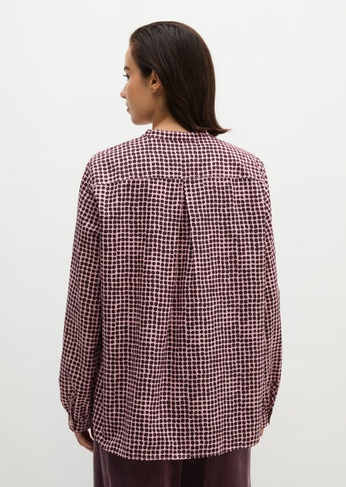 Relaxed tunic-style blouse — Dark Red