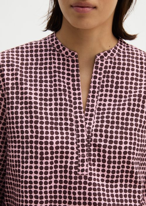 Relaxed tunic-style blouse — Dark Red