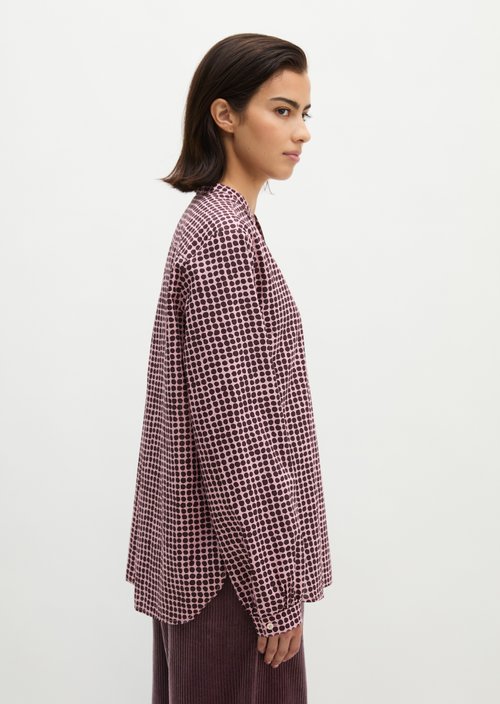 Relaxed tunic-style blouse — Dark Red