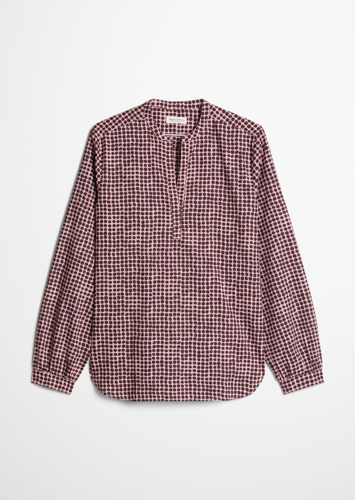 Relaxed tunic-style blouse — Dark Red