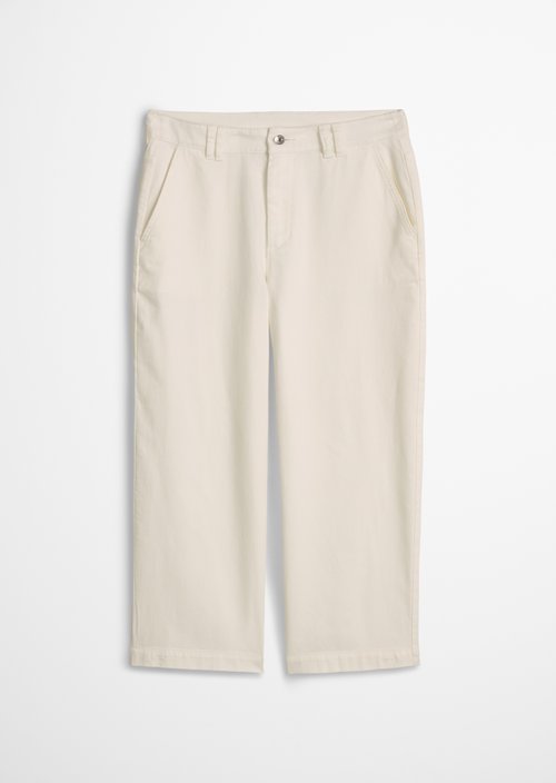 Barrel pants cropped — Creamy White