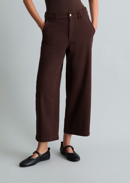 Barrel pants cropped — Burnt Aubergine