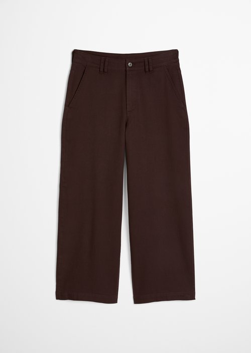 Barrel pants cropped — Burnt Aubergine