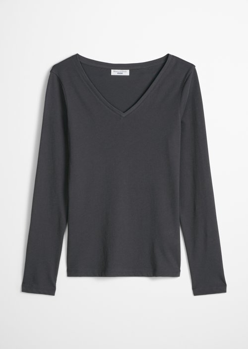 Slim-fit long-sleeve shirt — Light Graphite