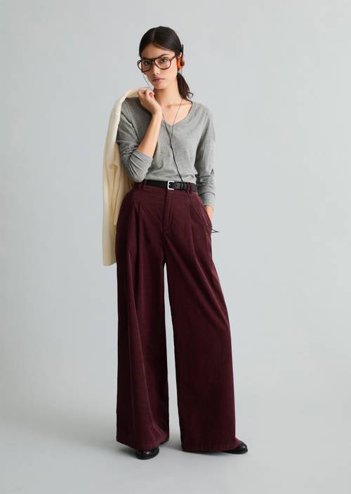 Longsleeve slim Stone Melange in Frontalansicht