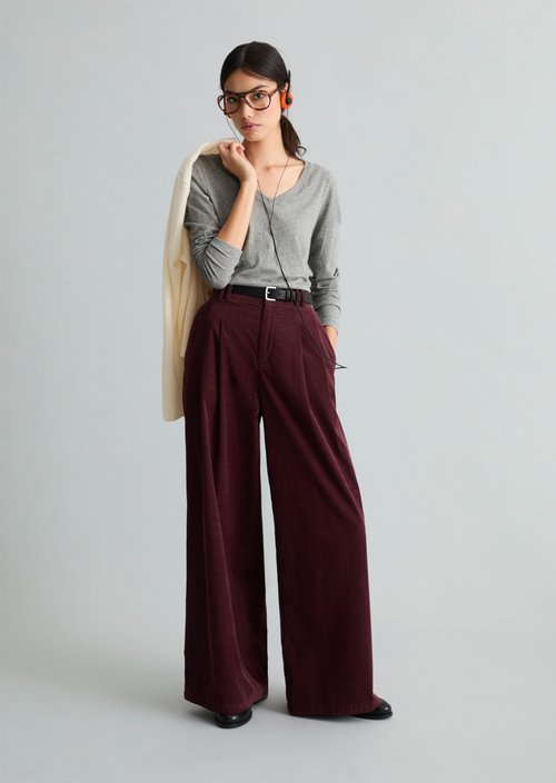 Slim-fit long-sleeve shirt — Stone Melange