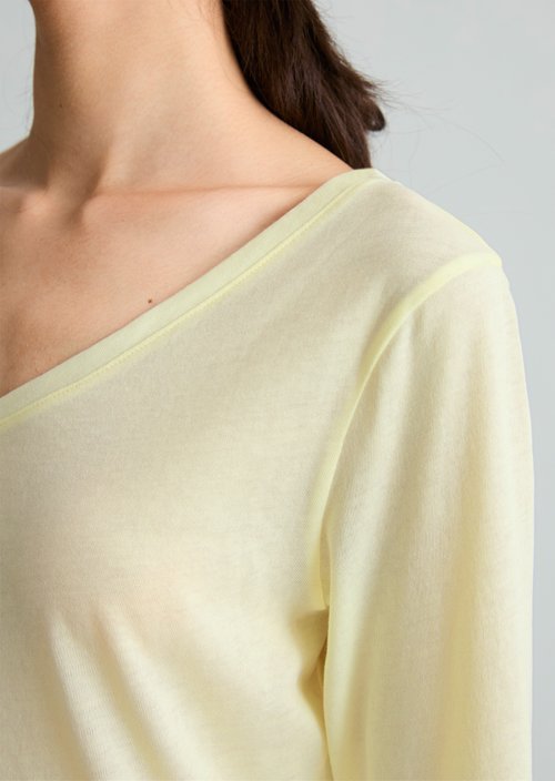 Slim-fit long-sleeve shirt — Butter Yellow