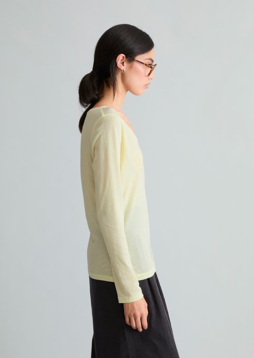 Slim-fit long-sleeve shirt — Butter Yellow