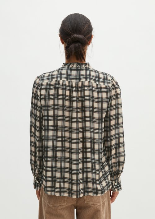 Ruffled Blouse, Regular Fit — Offwhite