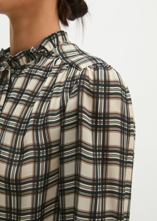 Ruffled Blouse, Regular Fit — Offwhite