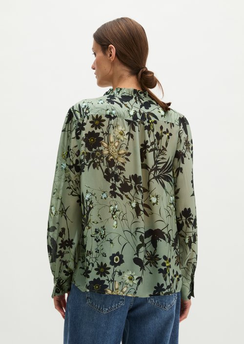 Ruffled Blouse, Regular Fit — Light Green