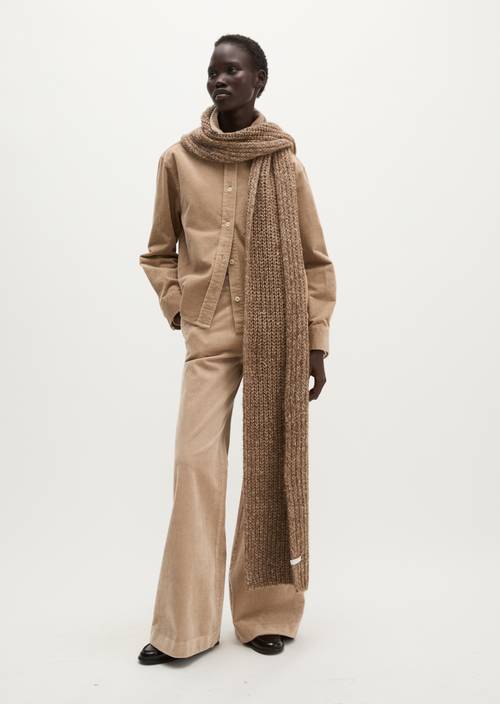 Cordbluse regular Earthy Taupe in Frontalansicht
