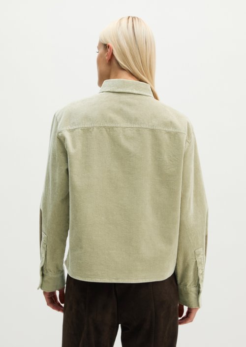 Regular-Fit Cord Blouse — Smooth Sage