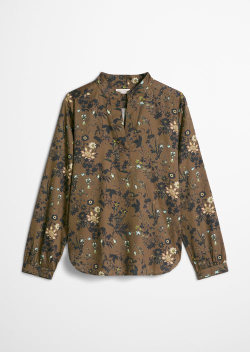 Loose-fitting printed blouse — Medium Brown