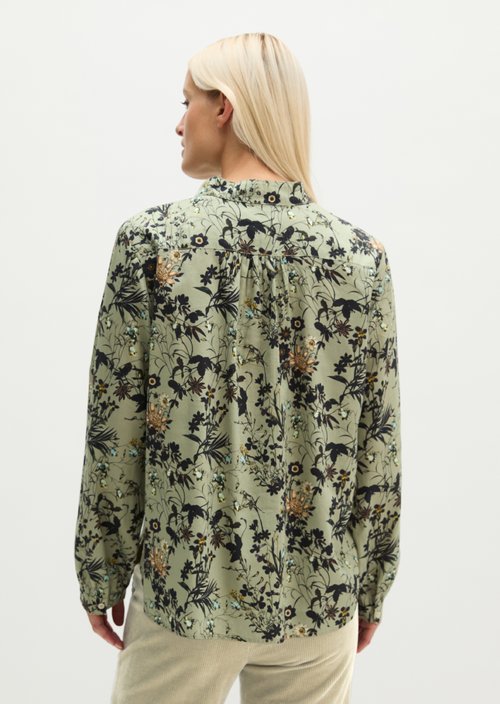 Loose-fitting printed blouse — Light Green