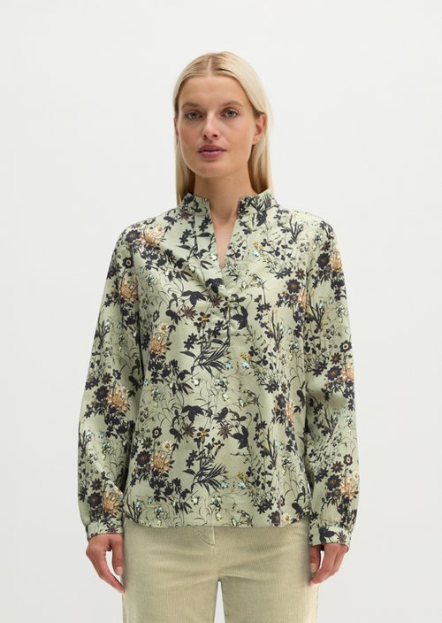 Loose-fitting printed blouse — Light Green