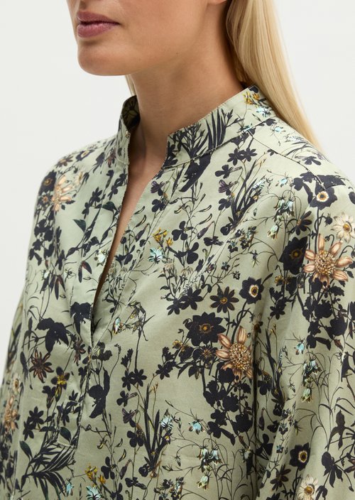 Loose-fitting printed blouse — Light Green