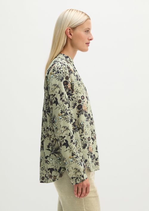 Loose-fitting printed blouse — Light Green