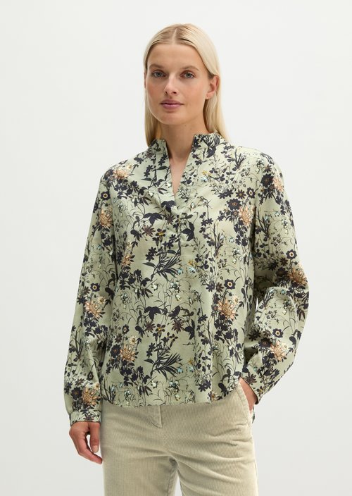 Loose-fitting printed blouse — Light Green