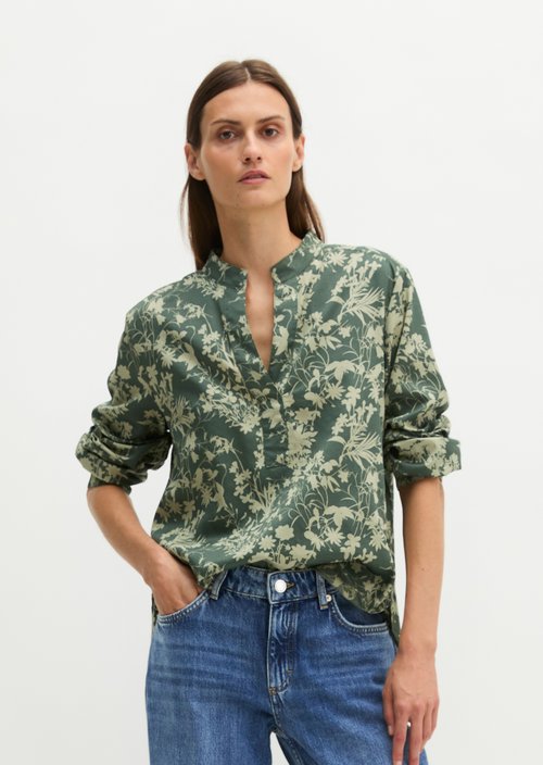 Loose-fitting printed blouse — Light Green