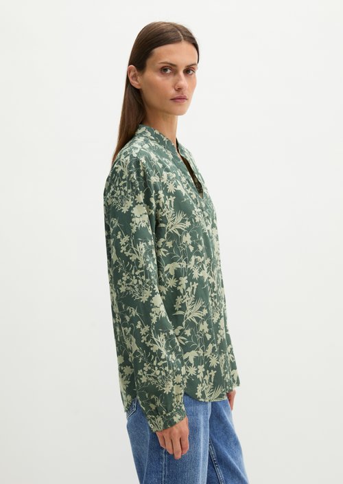 Loose-fitting printed blouse — Light Green