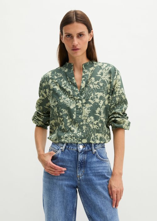 Loose-fitting printed blouse — Light Green