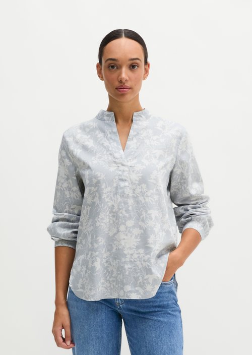 Loose-fitting printed blouse — Light Blue