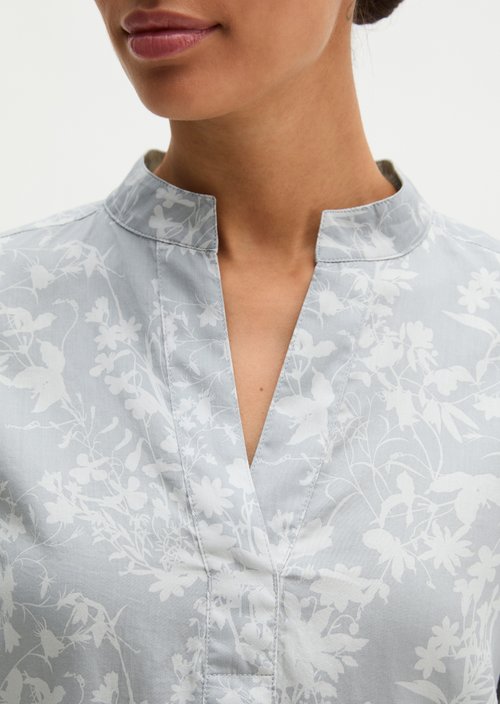 Loose-fitting printed blouse — Light Blue