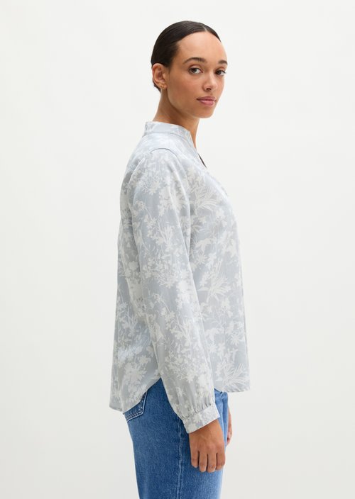 Loose-fitting printed blouse — Light Blue