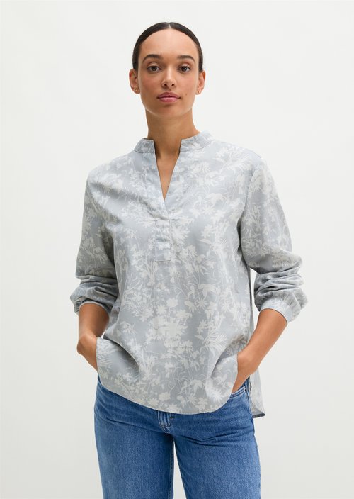 Loose-fitting printed blouse — Light Blue