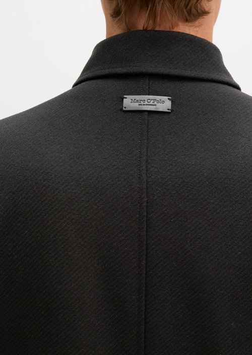 Regular-Fit Wool Jacket — Black