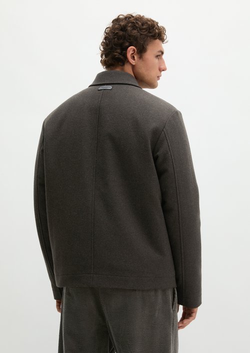 Regular-Fit Wool Jacket — Wooden Earth
