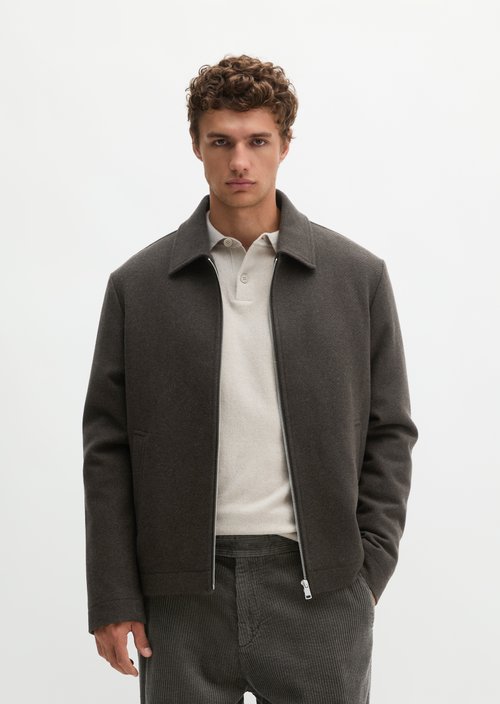 Regular-Fit Wool Jacket — Wooden Earth