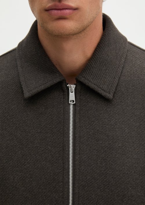 Regular-Fit Wool Jacket — Wooden Earth
