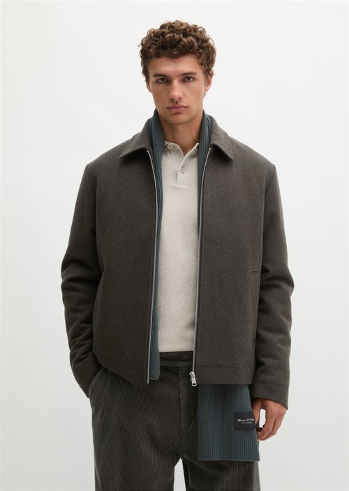 Regular-Fit Wool Jacket — Wooden Earth