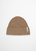 Knitted Beanie made of a soft wool blend - beige | Headwear | MARC