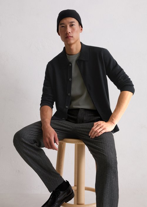 Shirt cardigan regular — Black