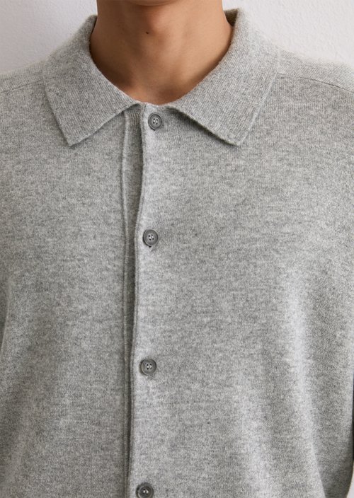 Shirt cardigan regular — Cloudy Grey Melange