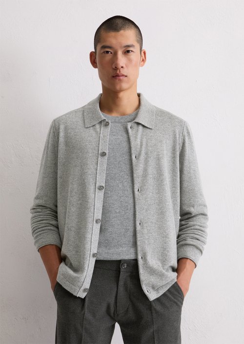 Shirt cardigan regular — Cloudy Grey Melange