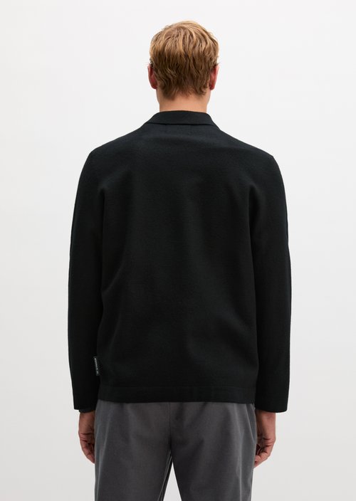 Overshirt cardigan regular — Black