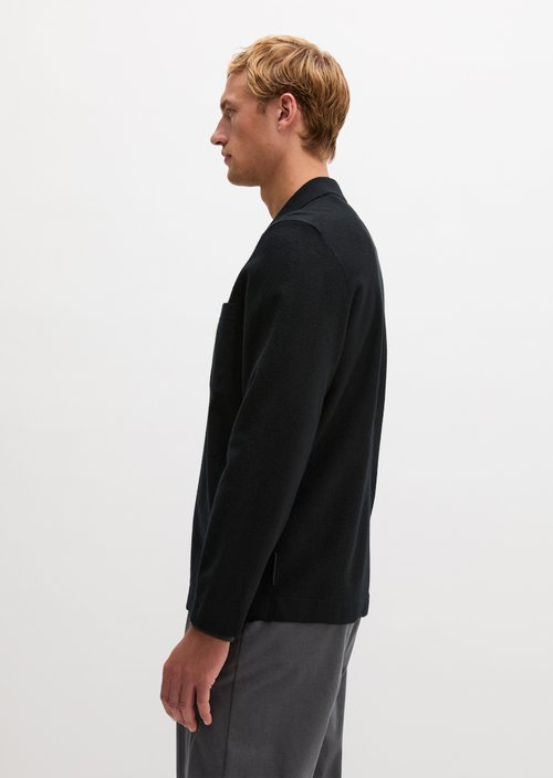 Overshirt cardigan regular — Black