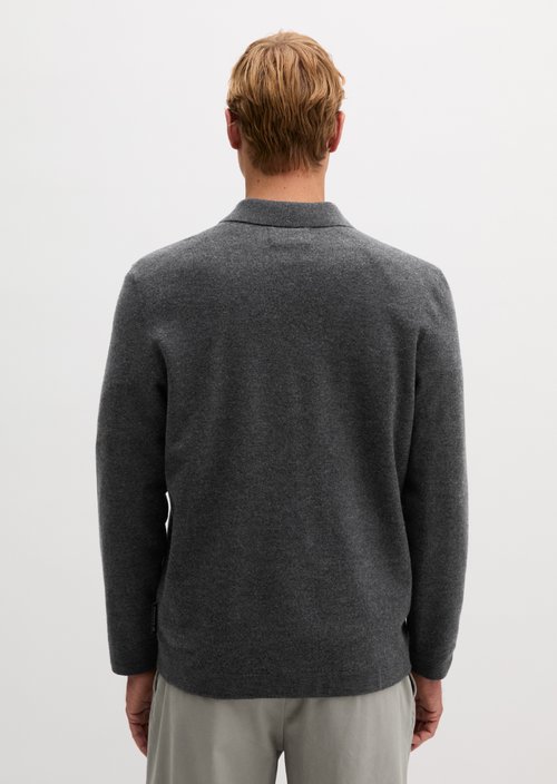 Overshirt cardigan regular — Dark Grey Melange
