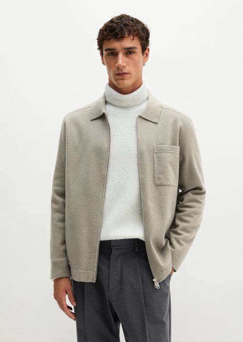 Overshirt cardigan regular — Driftwood Haze