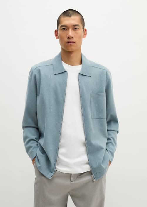 Cardigan overhirt regular Cracked Ice en vue de face